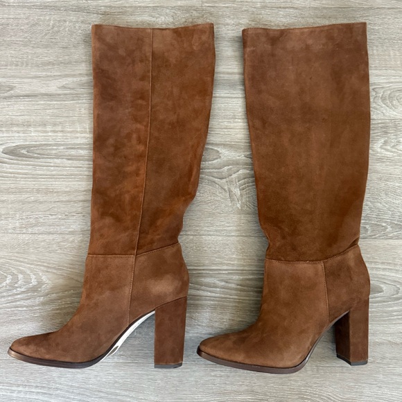 NWOB Lauren Ralph Lauren Artizan Suede Tall Boots - Picture 2 of 8